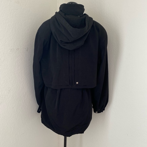 SOLD black hooded puffer coat by Fleet Street - Picture 5 of 8